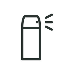 Air freshener isolated icon, aerosol spray vector icon with editable stroke