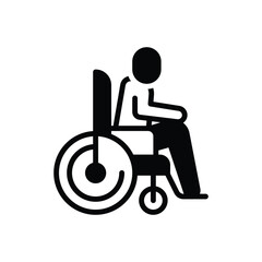 Black solid icon for disabled 