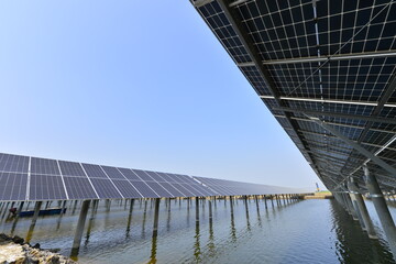 Solar panels power green energy