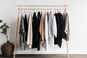 minimalist wardrobe filled with versatile and comfortable pieces for every occasion, created with generative ai