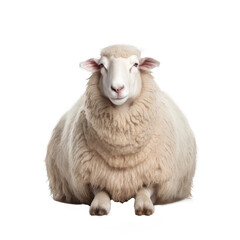 Fototapeta premium white sheep isolated on white
