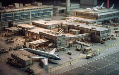 Micro airport model,created with generative ai tecnology.