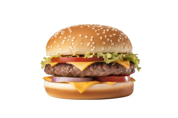 hamburger on a white background