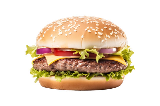 Hamburger On White Background