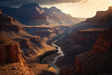 Image of the grand canyon in the USA. AI genarated