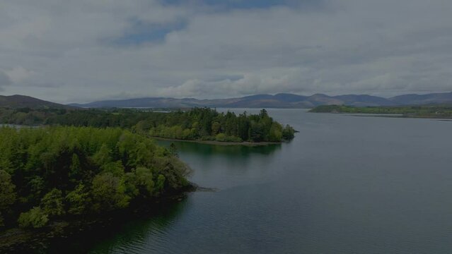 Kenmare bay West Cork Ireland forests mountains and sea spring morning