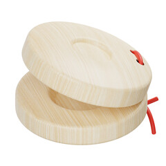 Castanet Musical Instrument 3D Icon