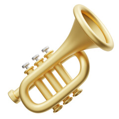 Trumpet Musical Instrument 3D Icon