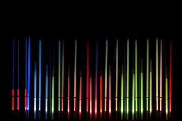 Luminous Spectrum: Neon Glow on Black