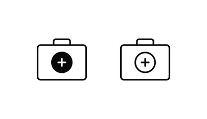 Medical Kit icon design with white background stock illustration