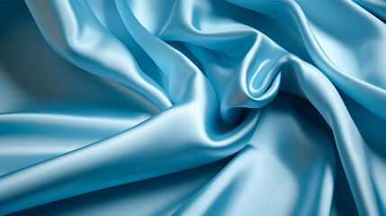 Obraz premium 水色のエレガントなドレープ背景 Generative AI