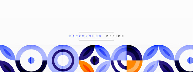 Colorful circles abstract background. Hi-tech design for wallpaper, banner, background, landing page, wall art, invitation, prints, posters