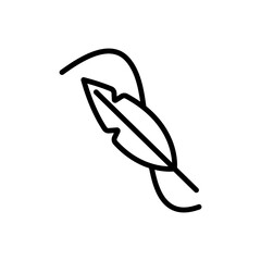 feather pen sign symbol vector