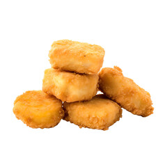 chicken nuggets isolated on transparent background