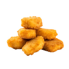 chicken nuggets isolated on transparent background