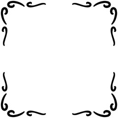 Obraz premium Hand Drawn Doodle Frame Border