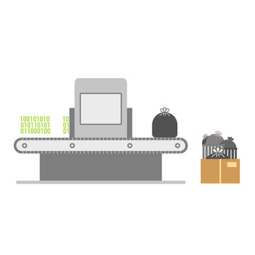 vector of garbage in garbage out concept in data analytics and data science to imply unnecessaries of input, such poor quality, still make rubbish output. Concept of logical argument, data control.