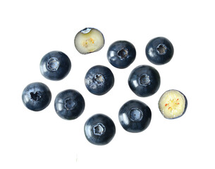 Blueberry collection isolated on transparent png