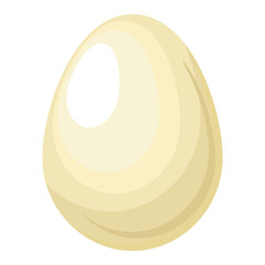 Vector image of an egg. The concept of cooking and fresh food. Chicken yolk and protein. A beautiful element for your design.