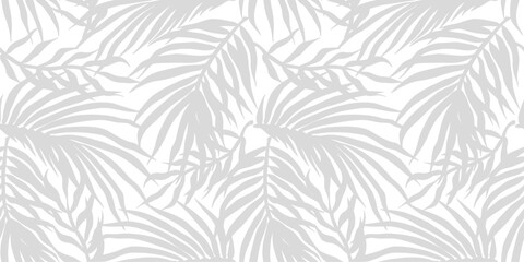 Tropical exotic leaves or plant seamless pattern for summer background and beach wallpaper - obrazy, fototapety, plakaty