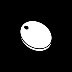 Price tag  icon isolated on black background  