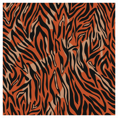 Big cat fur pattern. Decorative tiger pattern seamless vector illustration. Elegant and stylish background for fabric clothes.	