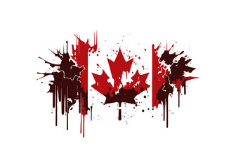 Abstract canada flag icon. Vector illustration