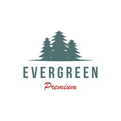 Pine tree,evergreen and mountain vintage Logo design.Logo for adventurer, camping, nature, badge and business.