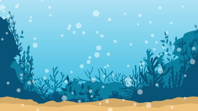 Under the Sea cartoon background motion seamless loop background