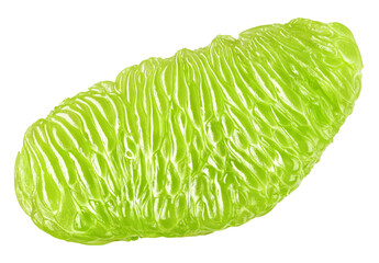 Flesh of lime citrus slice isolated on transparent background. Lime pulp. Full depth of field.