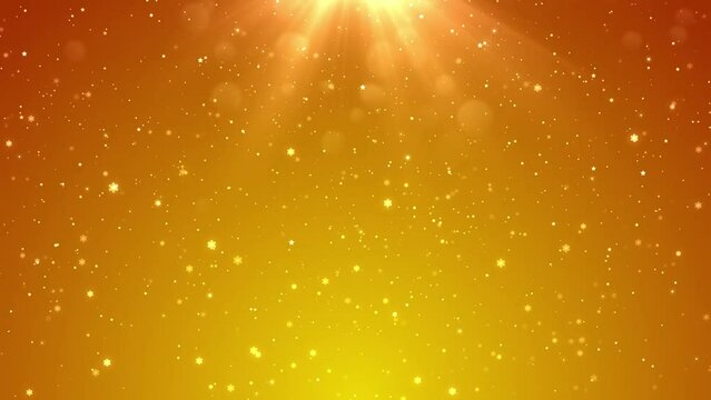 Yellow boken particles glitter gradient abstract background video