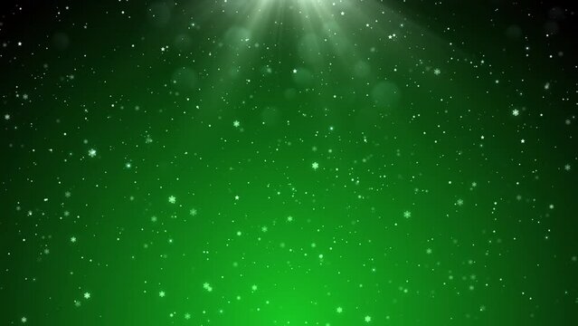 Green boken particles glitter gradient abstract background video