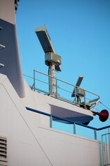 evocative image of a radar system of a line ferry during navigation
