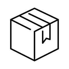 delivery box package thin line outline Icon button