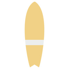 Surfboard. Flat vector illustration
