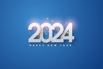 happy new year 2024 background - obrazy, fototapety, plakaty