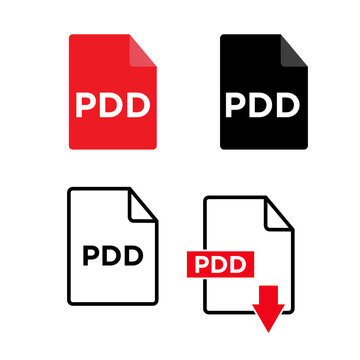 PDD file icon vector logo design logo illustration