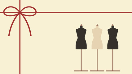 トルソーとリボン