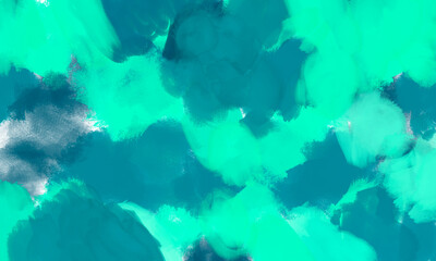 green and blue watercolor paint abstract background