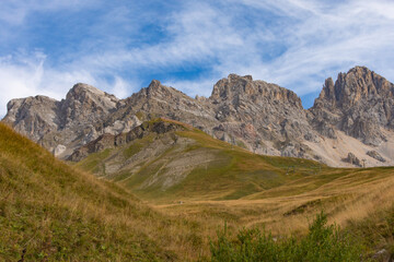 Fototapeta na wymiar Passo San Pellegrino, Trentino Alto Adige 
