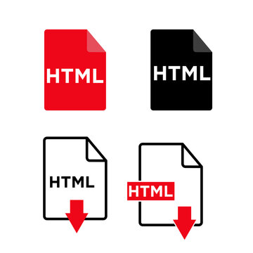 HTML file icon vector logo design logo illustration