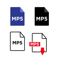 MP5 file icon vector logo design logo illustration