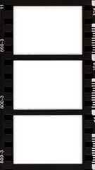 Obraz premium 16mm Vintage Film Frame Overlay with dust, scratches light leaks and flares