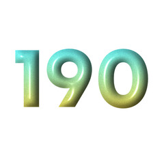 3D number yellow tosca gradient color png