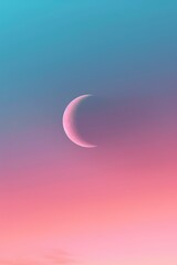 Obraz na płótnie Canvas Clear twilight sunset sky with crescent moon background. Generative AI