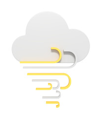 3d icon of wind tornado cloud season