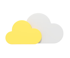3d icon of cloudy weather