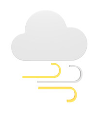 3d icon of wind cloud season