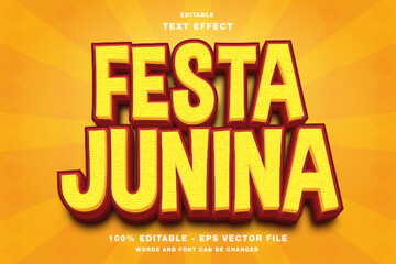 Festa Junina 3d editable Text Effect