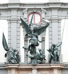 Augsburg, Deutschland, Germany, Erzengel, Michael, Zeughaus, Waffenkammer, Engel, Engelssturz,...
